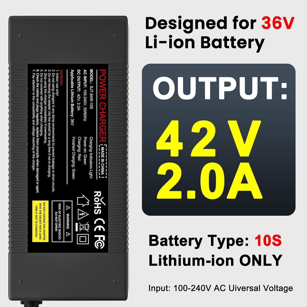 42V 2A Lithium Battery Charger J851