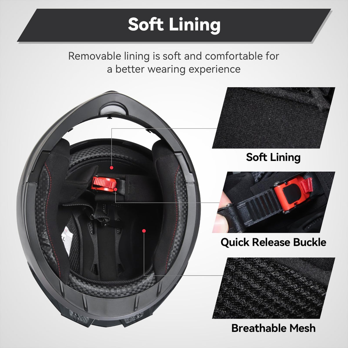 Modular Flip up Motorcycle Helmets DOT Approved B17138