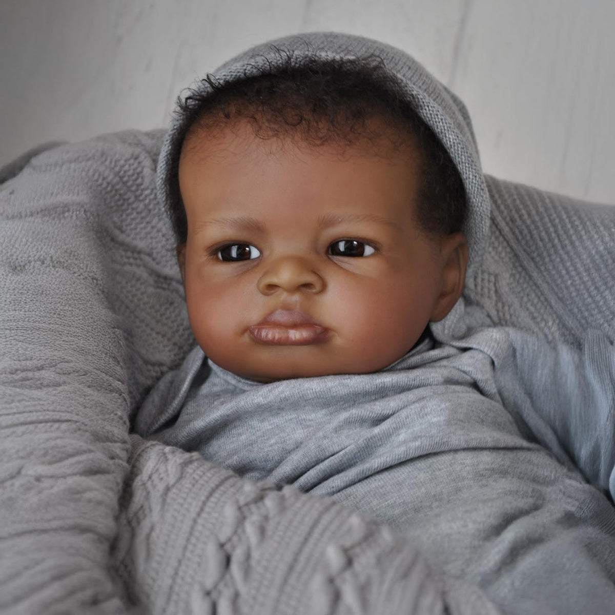 Black 20 Inch Reborn Baby Doll N493