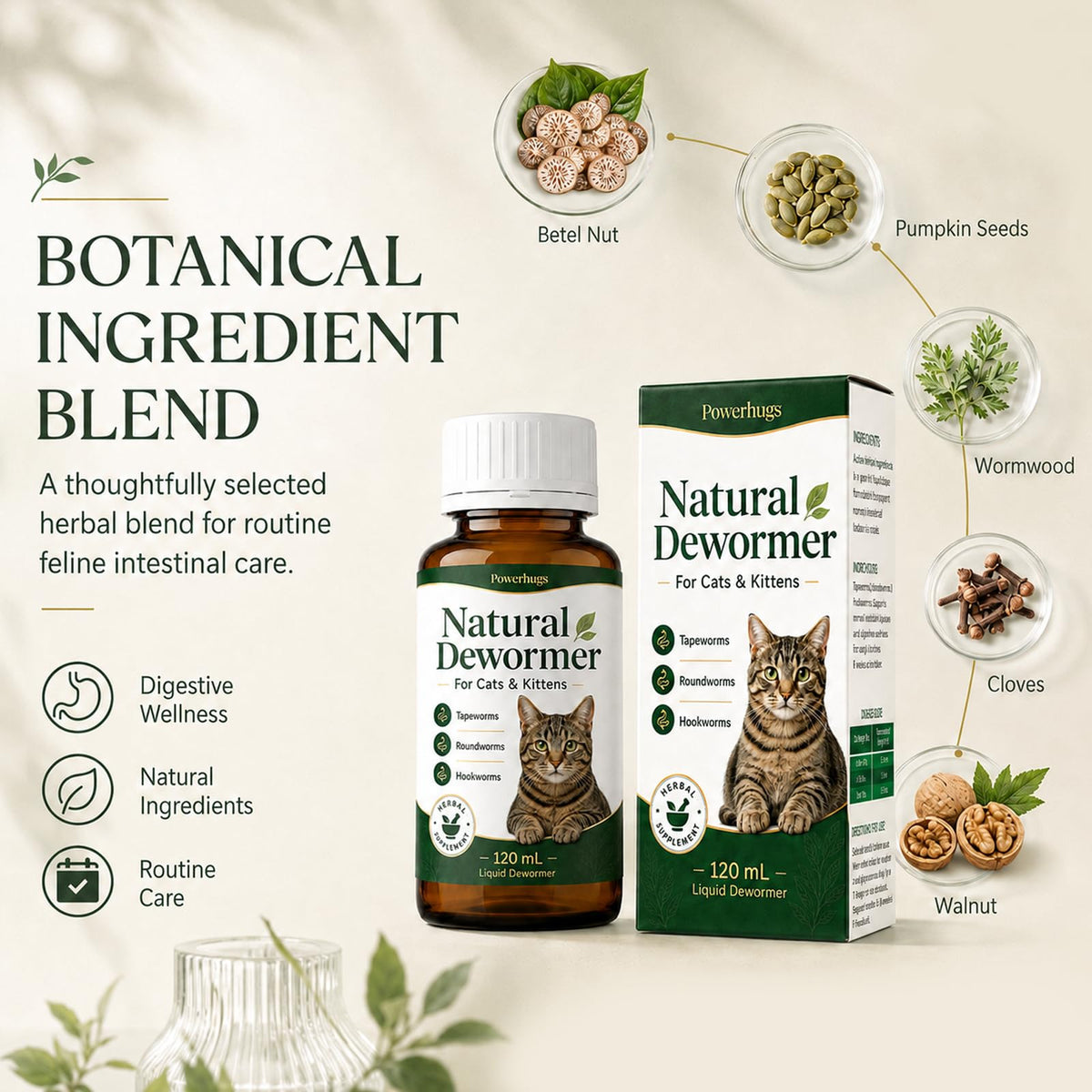 Broad Spectrum Cat Dewormer for Tapeworm, Roundworm & Hookworm X917043