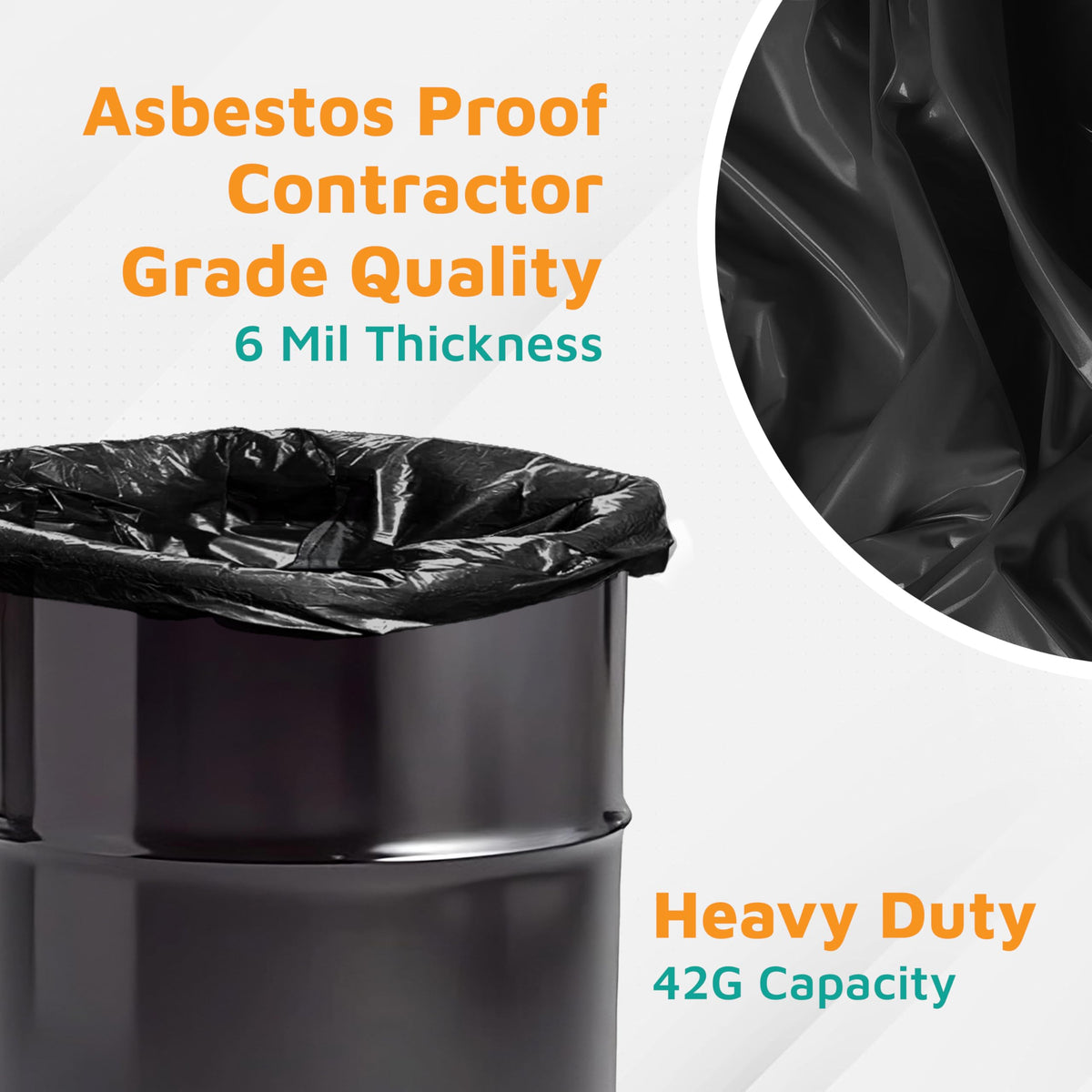 42-Gallon 6 Mil Black Heavy Duty Contractor Bags 25-Count D92168