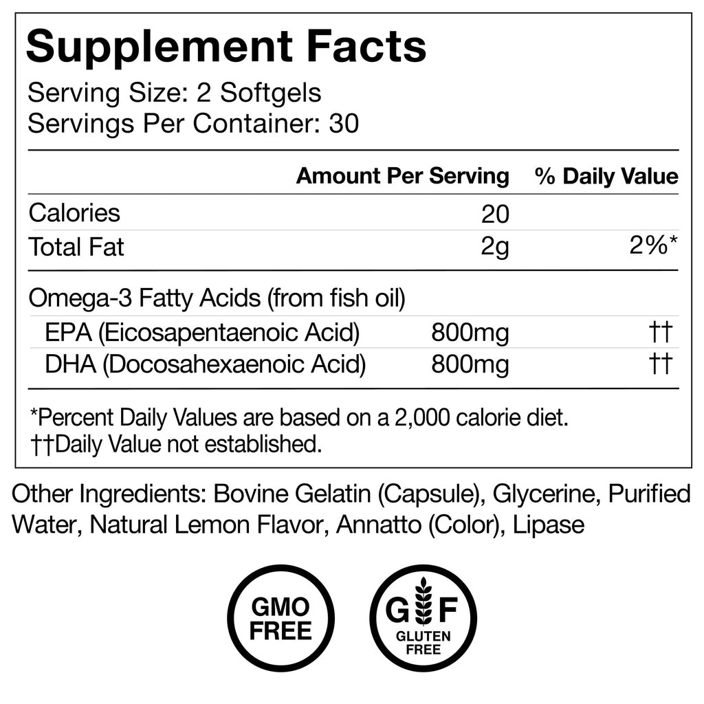 Omega-3 Fish Oil EPA & DHA 1,600mg Supplement M97851