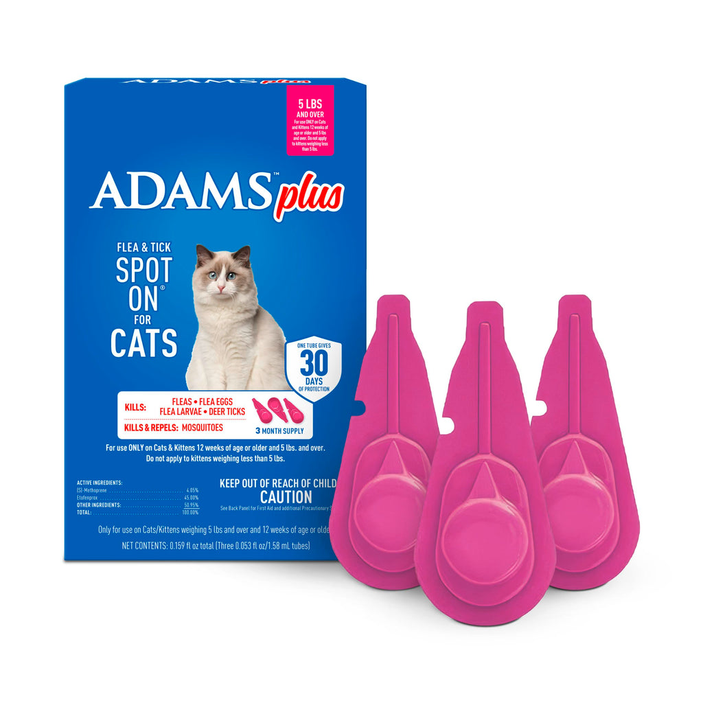 Flea and Tick Prevention Spot On for Cats 3 Pack U18531