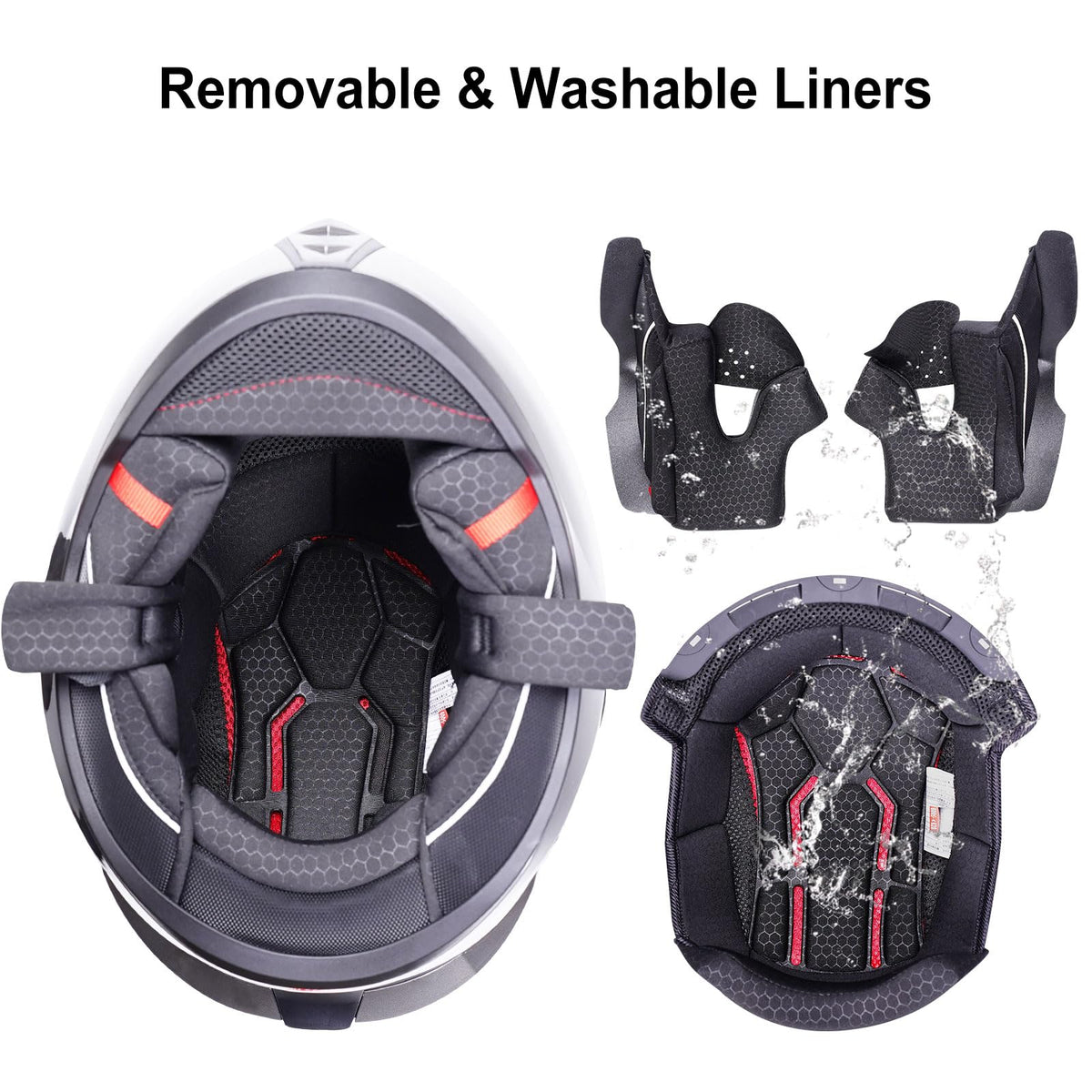 Dual Visor Full Face Motorcycle Helmet P7396