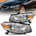 Headlight Assembly Replacement Chrome Housing with Amber Reflector K27153
