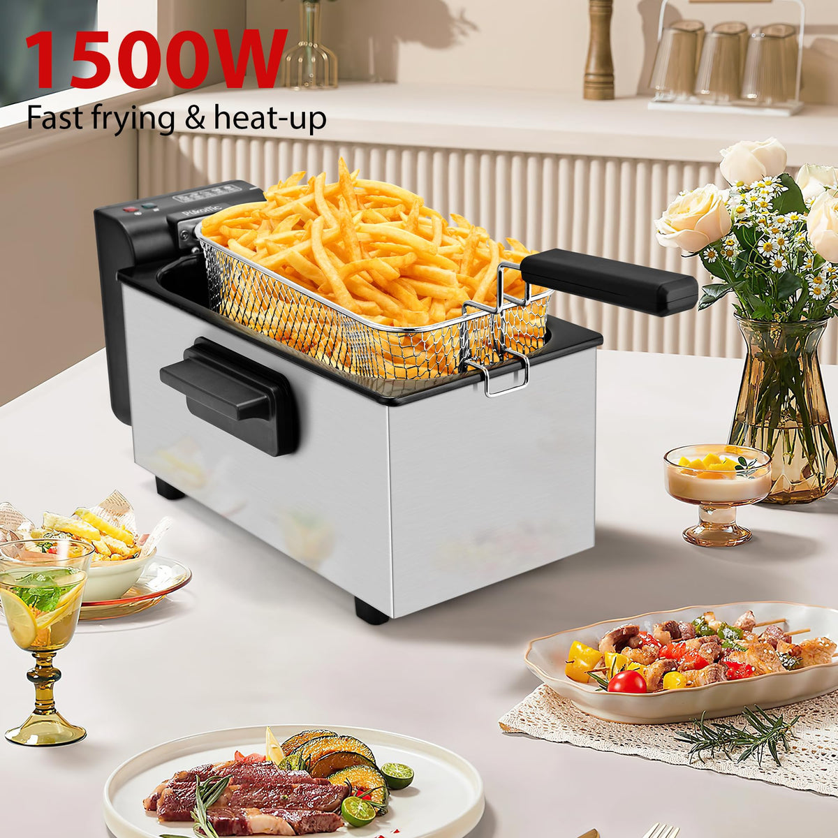 3L 1500W Deep Fryer with Adjustable Temperature G647154