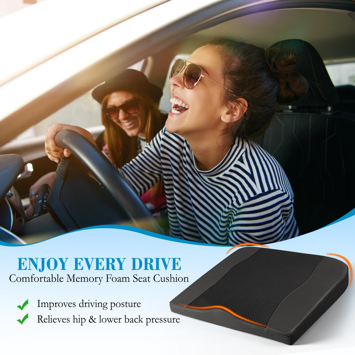 Memory Foam Car Seat Cushion V72566