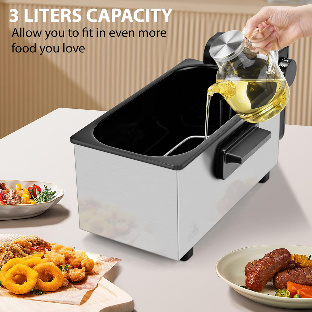 3L 1500W Deep Fryer with Adjustable Temperature G647154