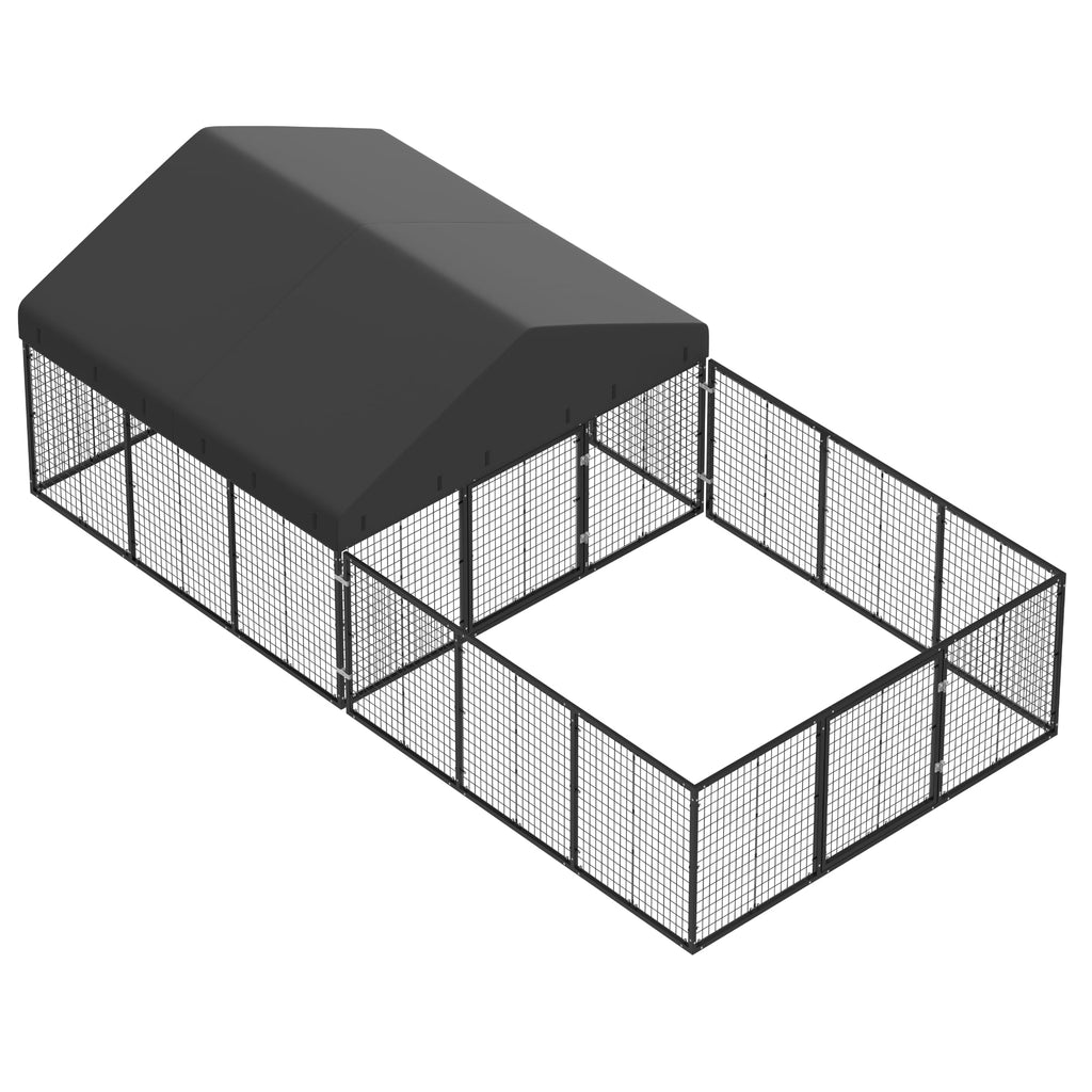 Outdoor Dog Kennel with Dog Fence S663059