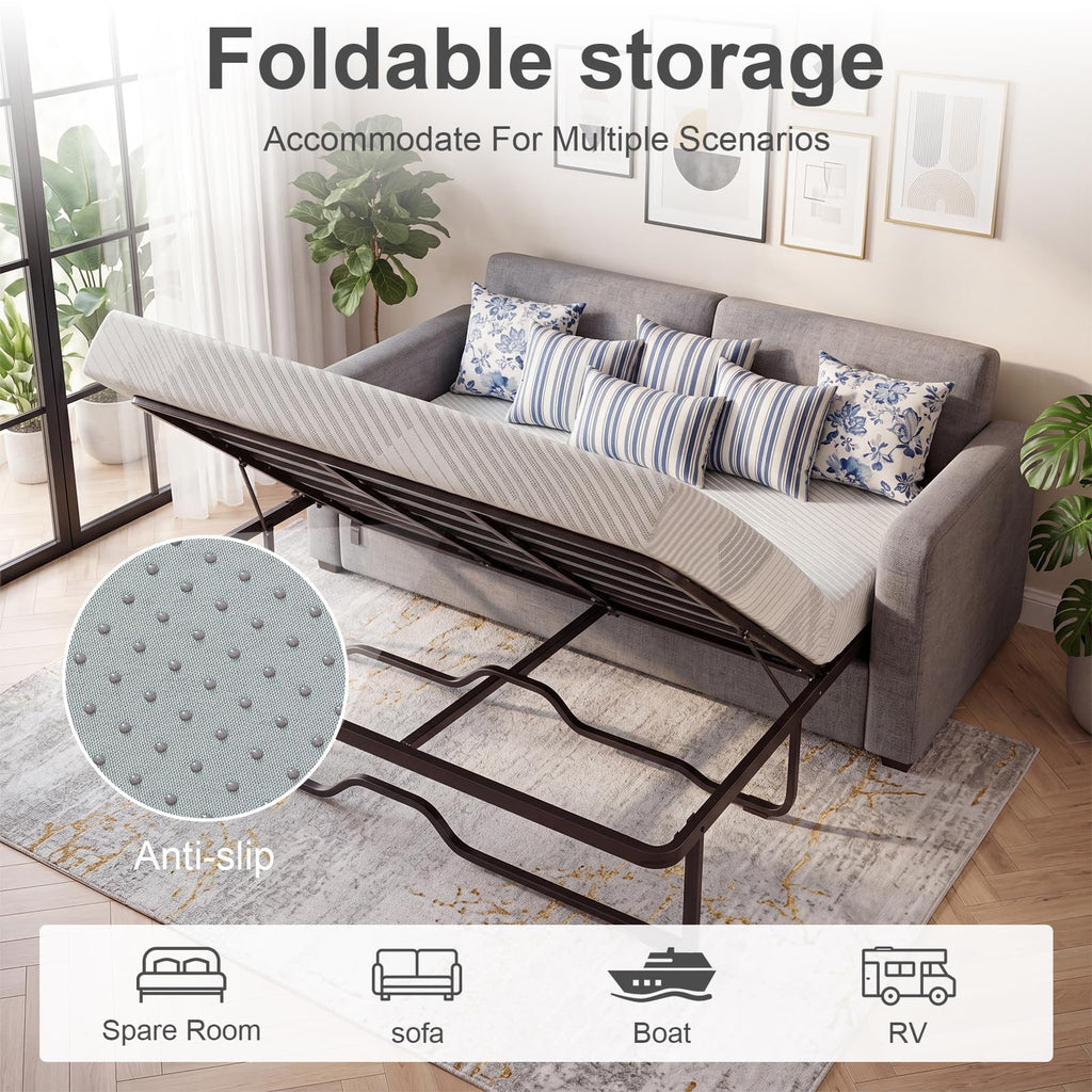 4 Inch Memory Foam Sofa Bed Mattress with Removable Washable Cover M494593