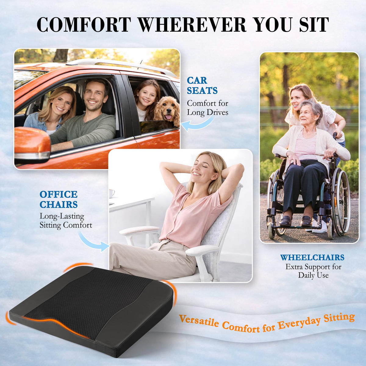 Memory Foam Car Seat Cushion V72566