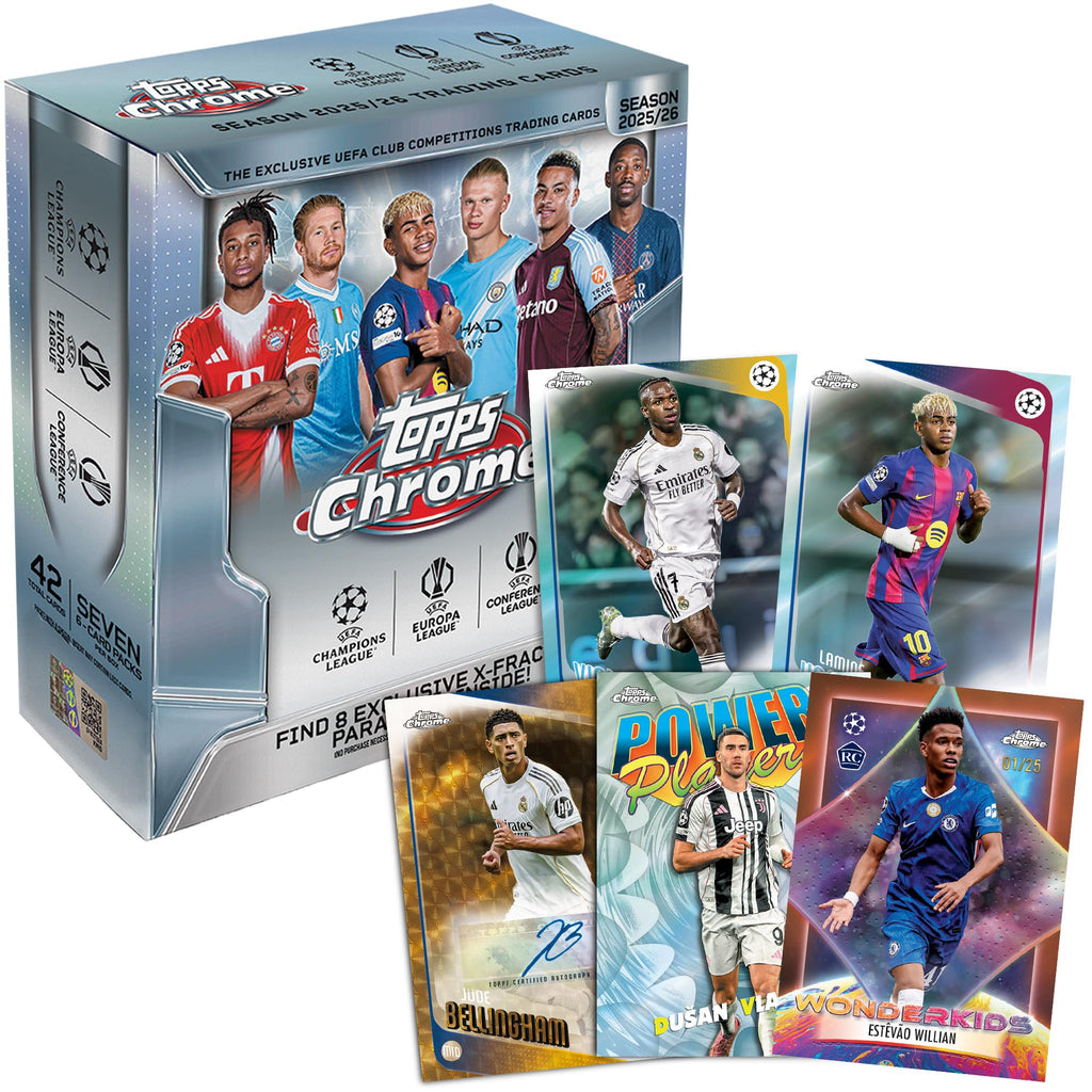 Topps Chrome UEFA Club Competitions Soccer Mega Box Q50254