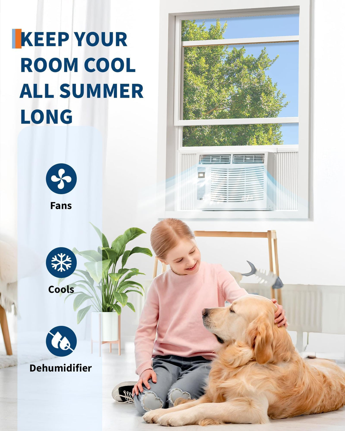 6000 BTU 115V Window Air Conditioner with Remote E810