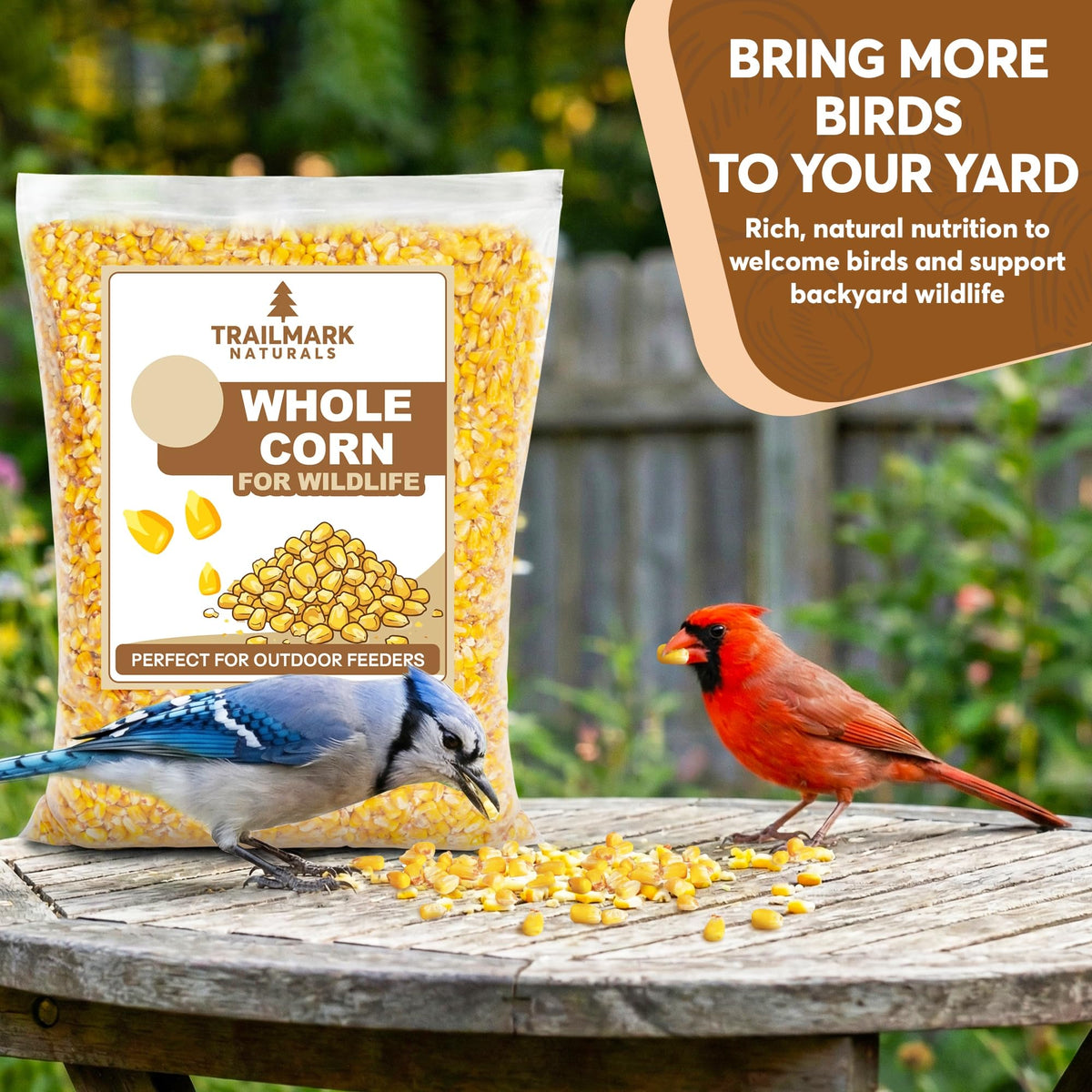 Whole Corn 20 LB Bird Seed & Wildlife Feed V841