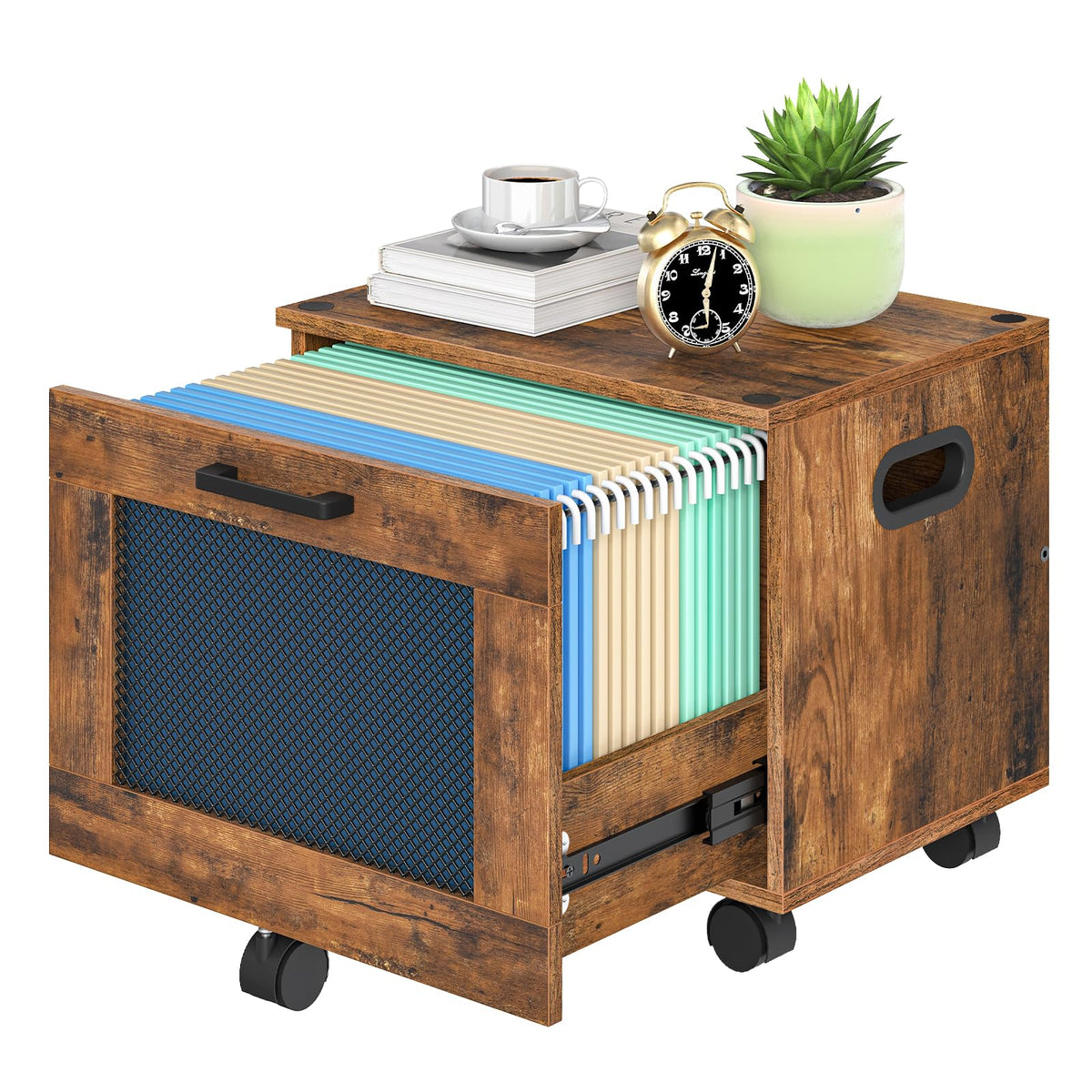 Rolling File Cabinet with Drawer J408643