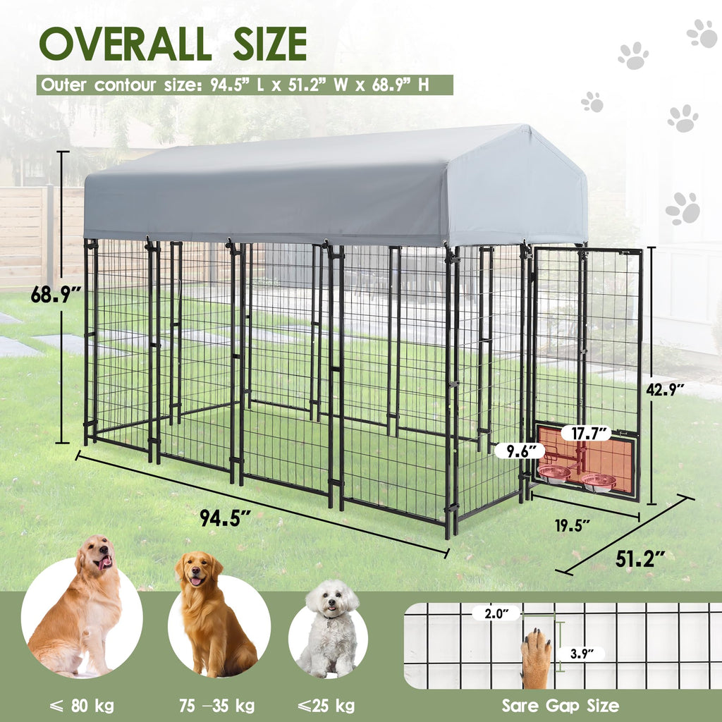 8x4x6 FT Dog Kennel Q65008