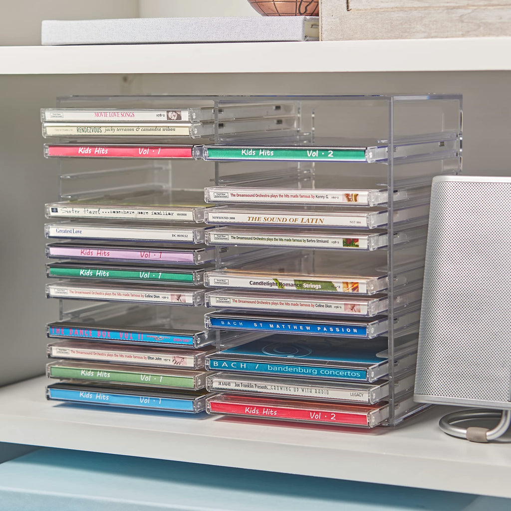 Clear Plastic CD Organizer with Rubber Feet J313580