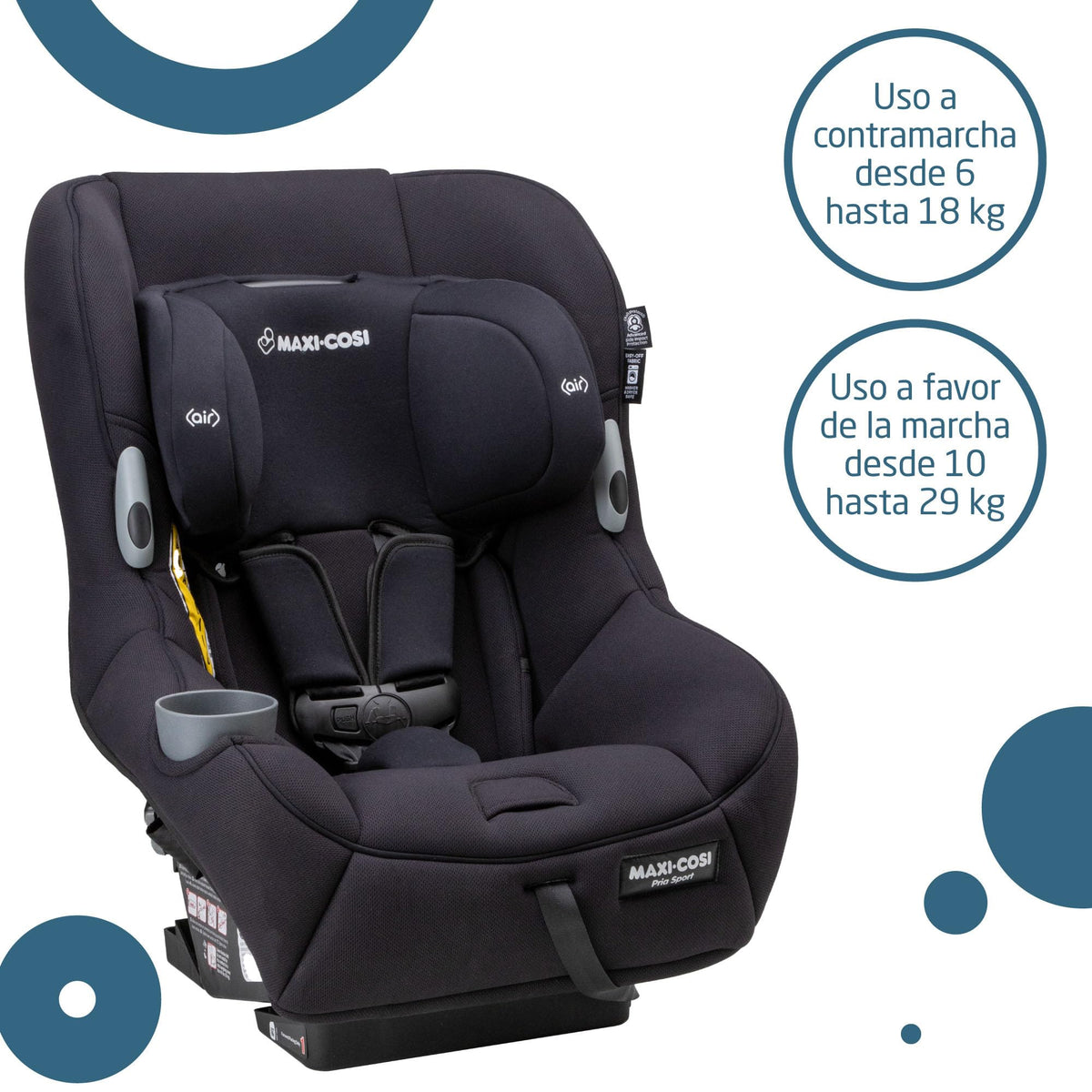 2-in-1 Convertible Car Seat Midnight Black M5754