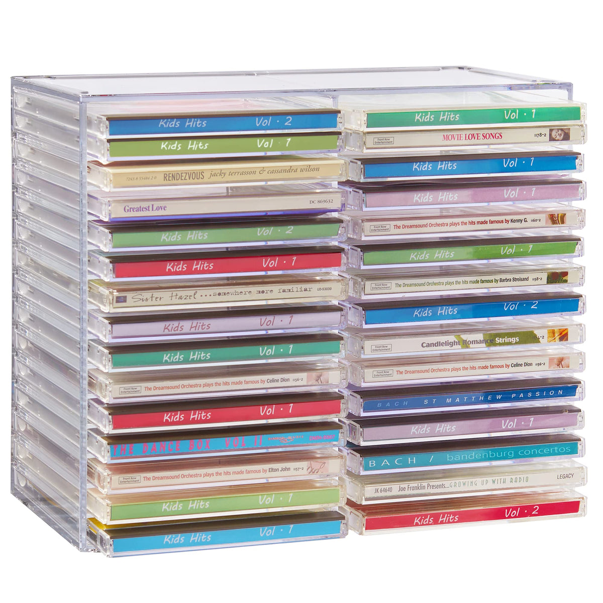 Clear Plastic CD Organizer with Rubber Feet J313580