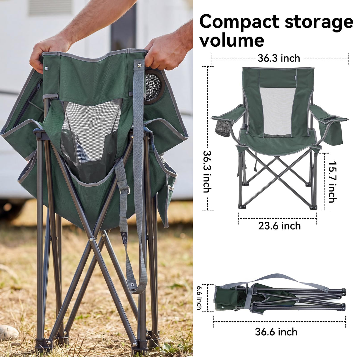 Oversized Folding Camping Chair 2 Pack J7314