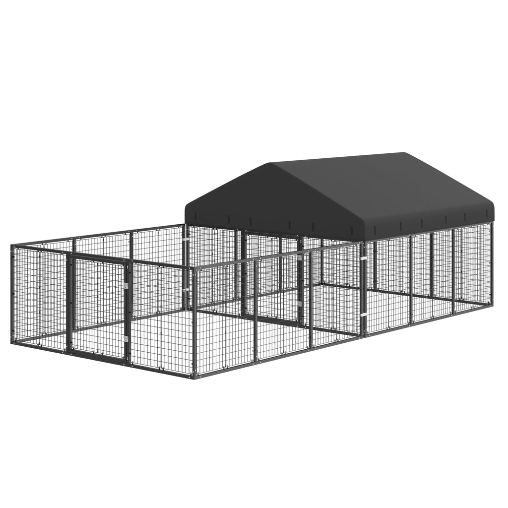Outdoor Dog Kennel with Dog Fence S663059