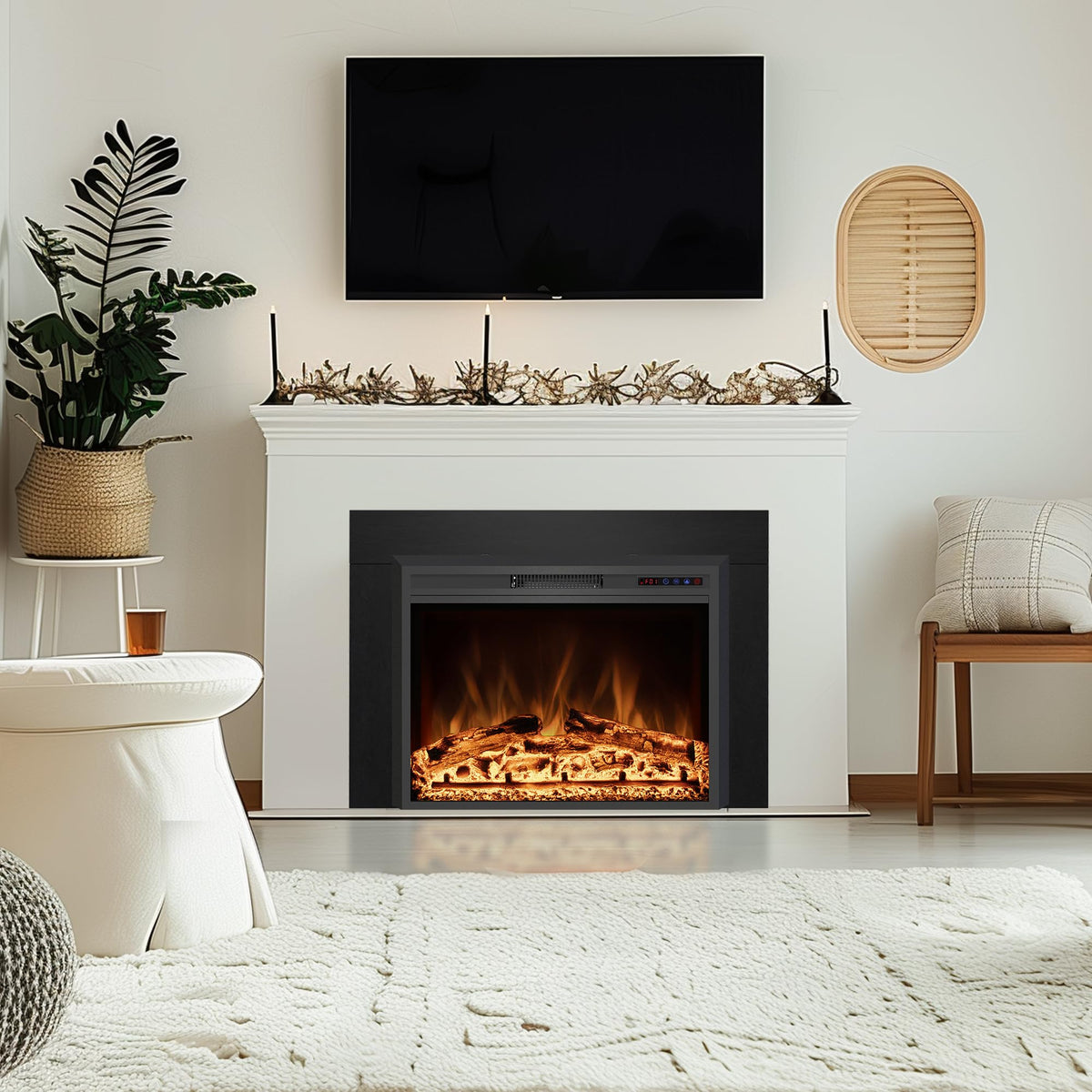 Black Electric Fireplace Trim R677