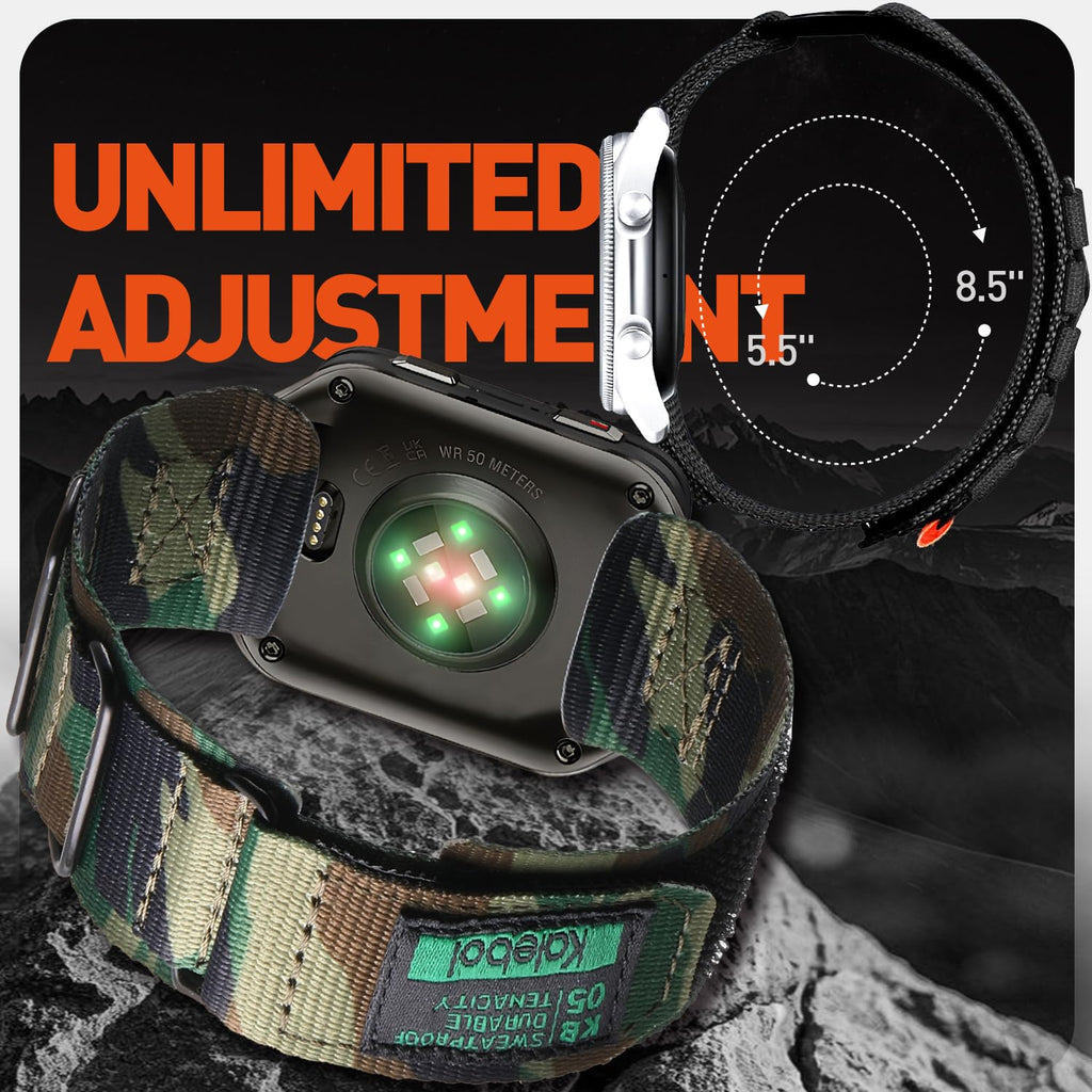 Compatible with Garmin Venu X1 Nylon Sports Strap K8174
