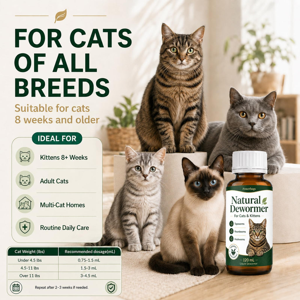 Broad Spectrum Cat Dewormer for Tapeworm, Roundworm & Hookworm X917043