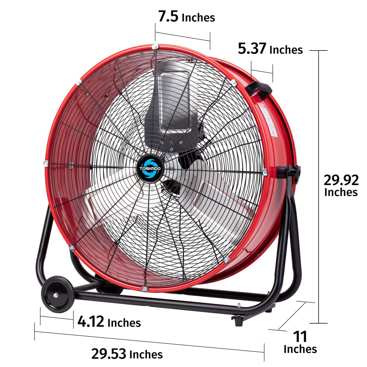 24 Inch High Velocity 3 Speed Metal Drum Fan R236648