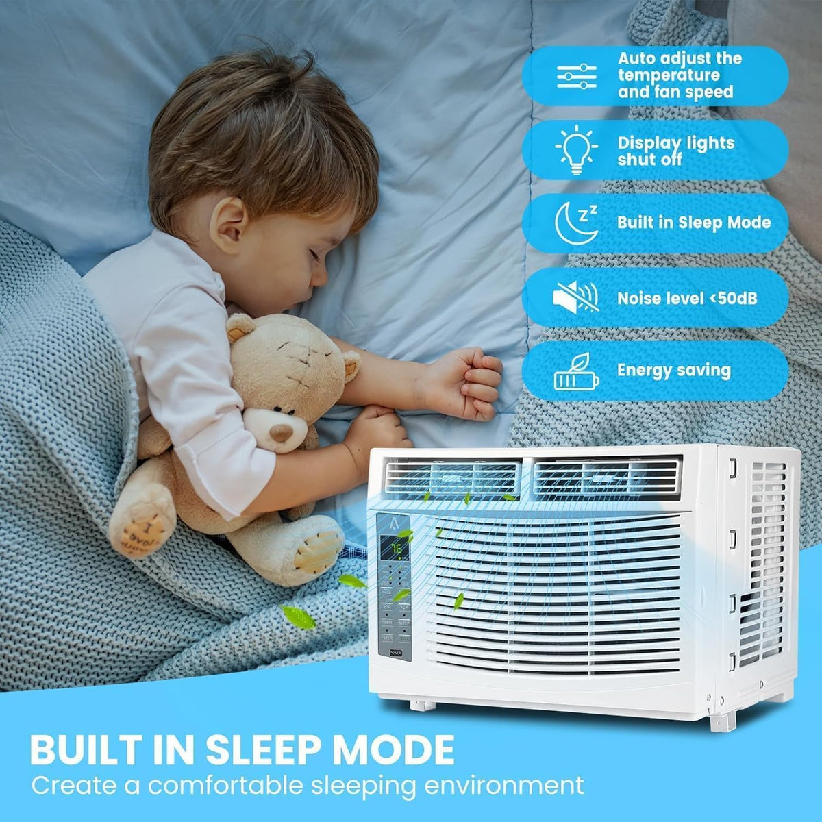 6000 BTU 115V Window Air Conditioner with Remote E810