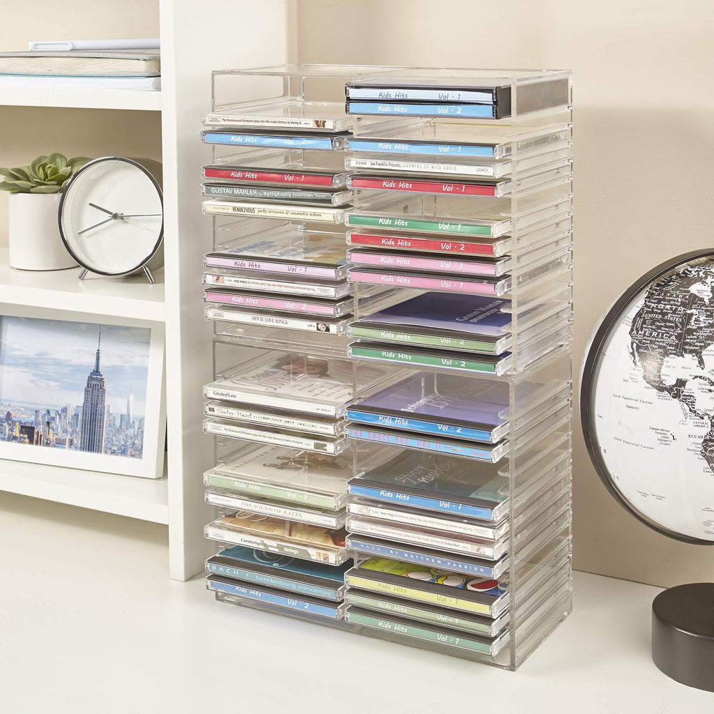 Clear Plastic CD Organizer with Rubber Feet J313580