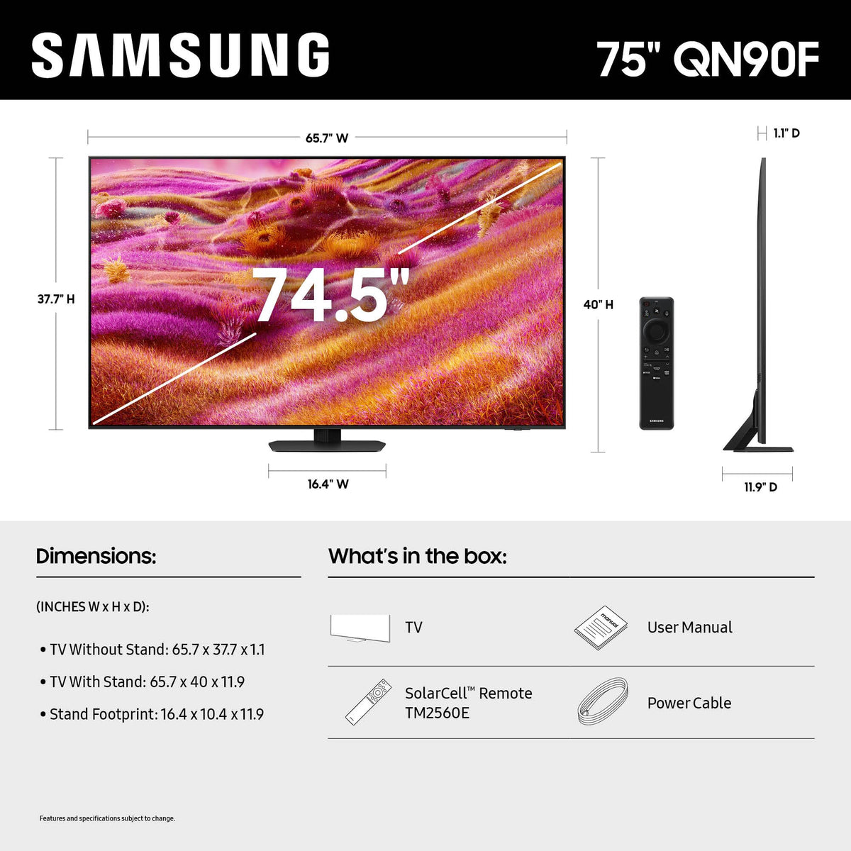 75-Inch 4K Mini LED Smart TV L65289