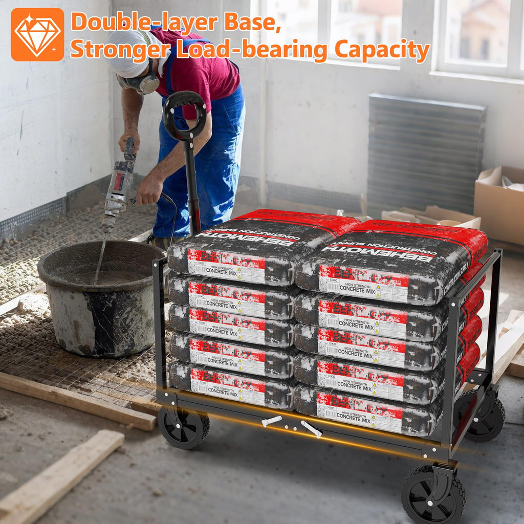 3 in 1 Foldable Wagon Cart with Sturdy Wheels K879661