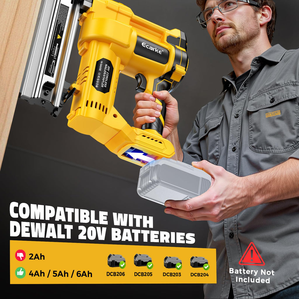 Cordless 2 in 1 Electric Nail Gun Staple Gun with 18GA Nails F693218