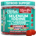 Thyroid Support Gummies Selenium Iodine Ashwagandha Turmeric Blueberry U3985