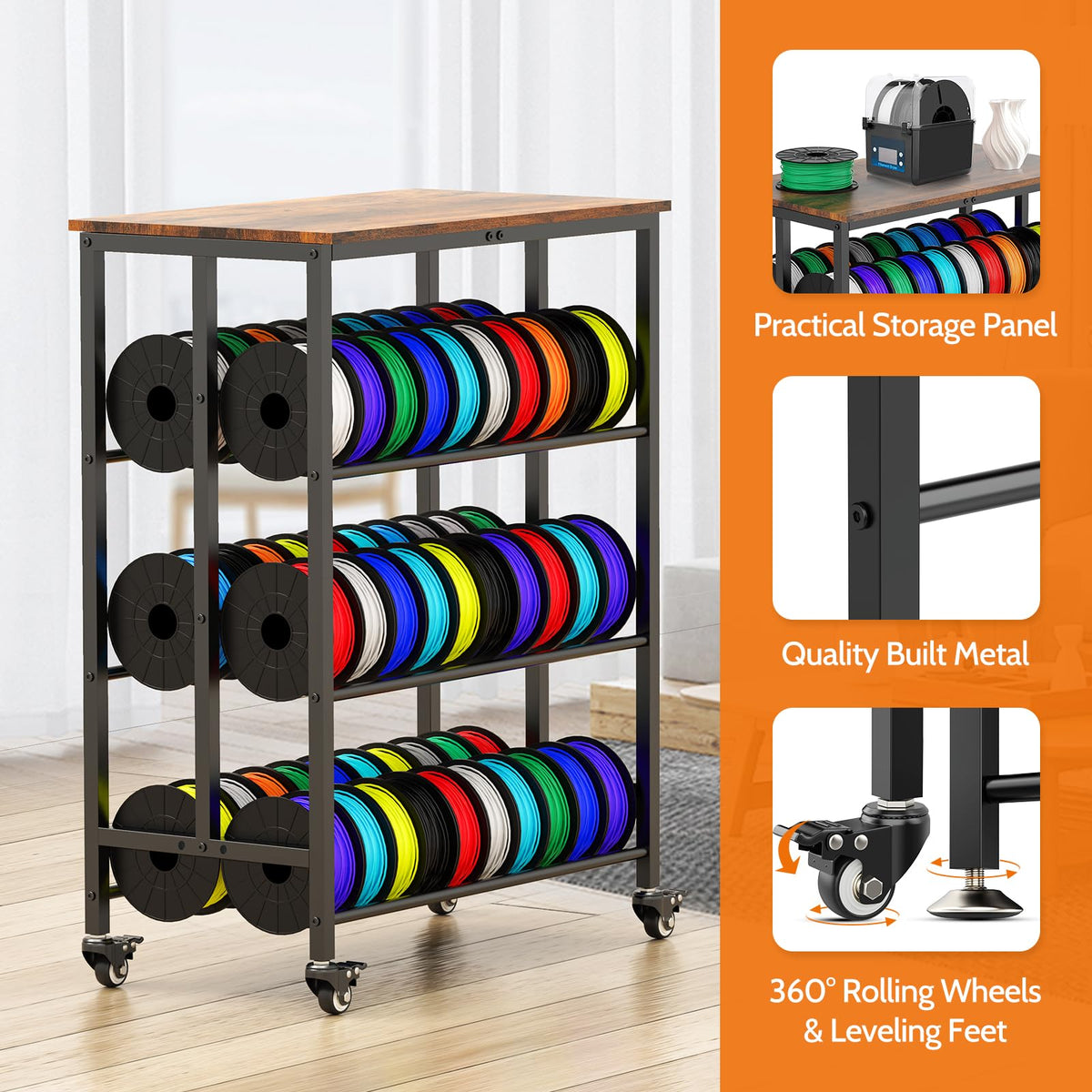 3D Printer Filament Storage Rack Cart Z679