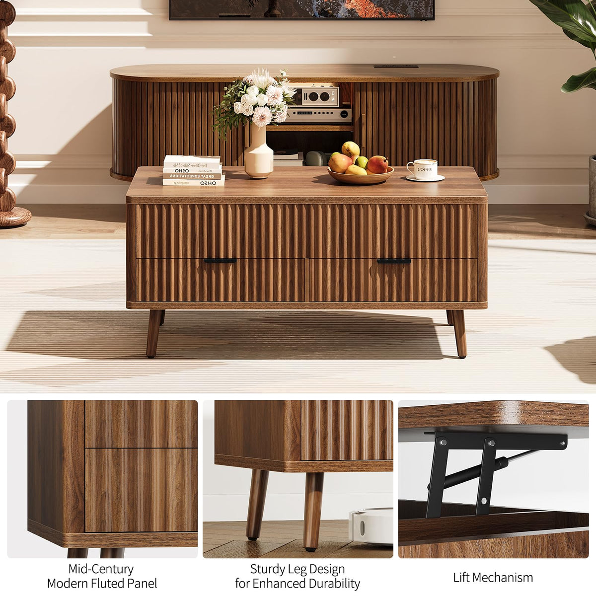 Lift Top Coffee Table with Storage N659