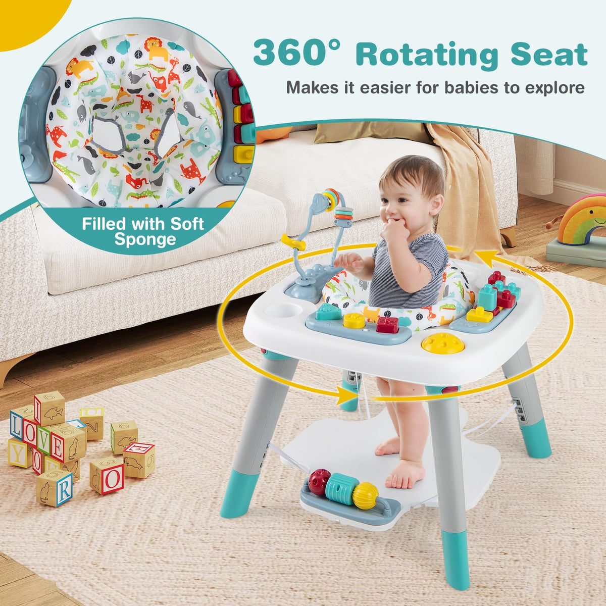6-in-1 Baby Activity Center with Rotating Seat H911288