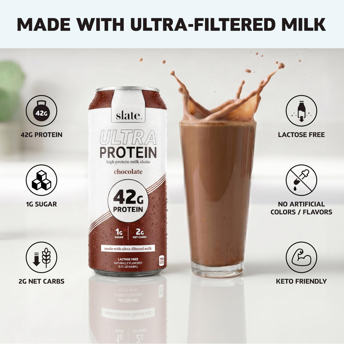 Chocolate Ultra Protein Shake 15 fl oz 12 Cans Y18143