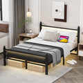 Black Full Size Metal Platform Bed Frame with Headboard and Footboard M4369