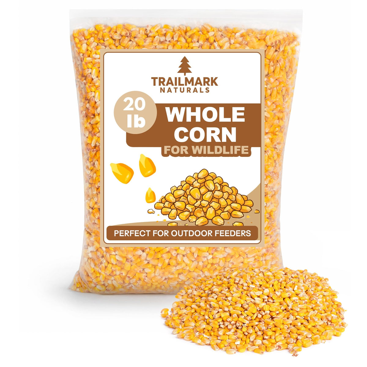 Whole Corn 20 LB Bird Seed & Wildlife Feed V841