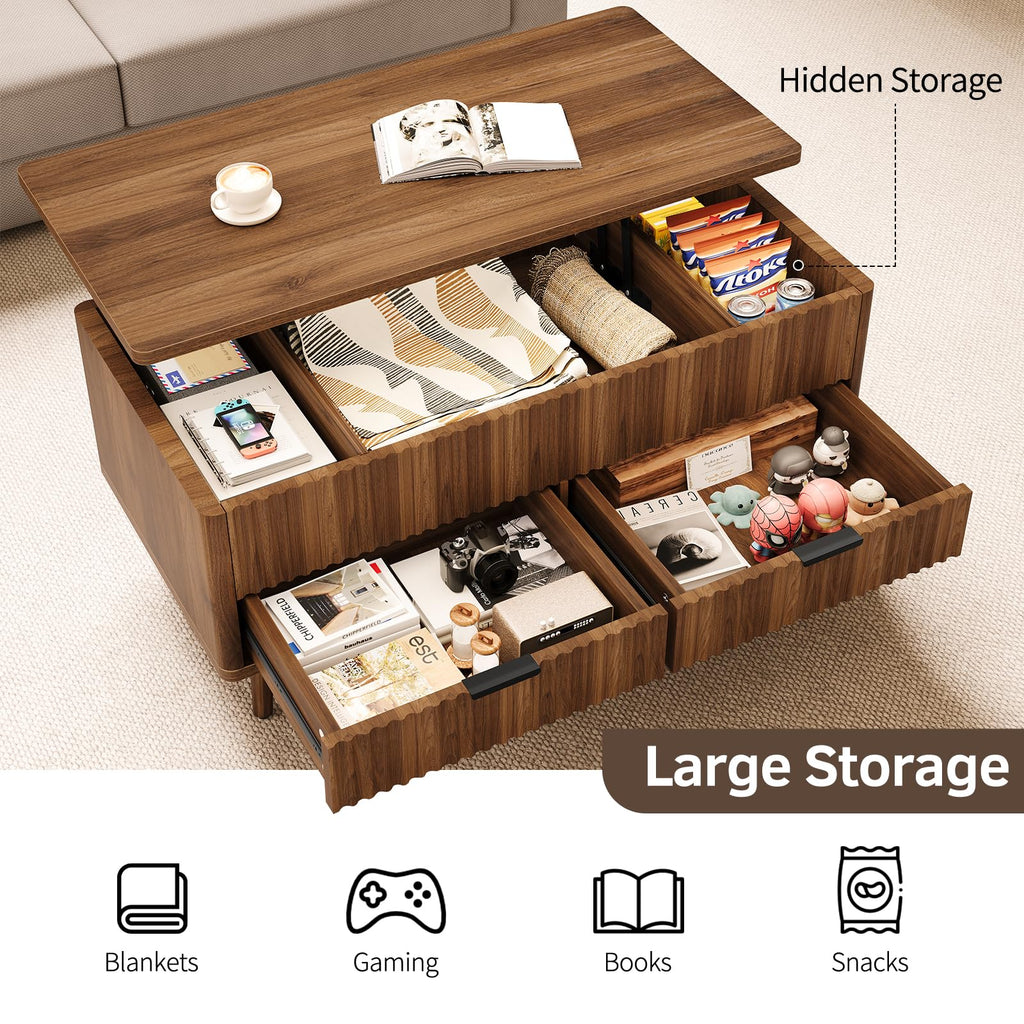 Lift Top Coffee Table with Storage N659