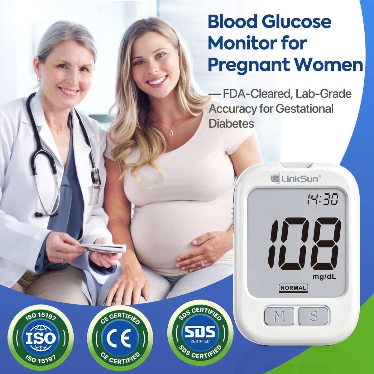 Glucose Monitor with 100 Strips & Safety Lancets D6591