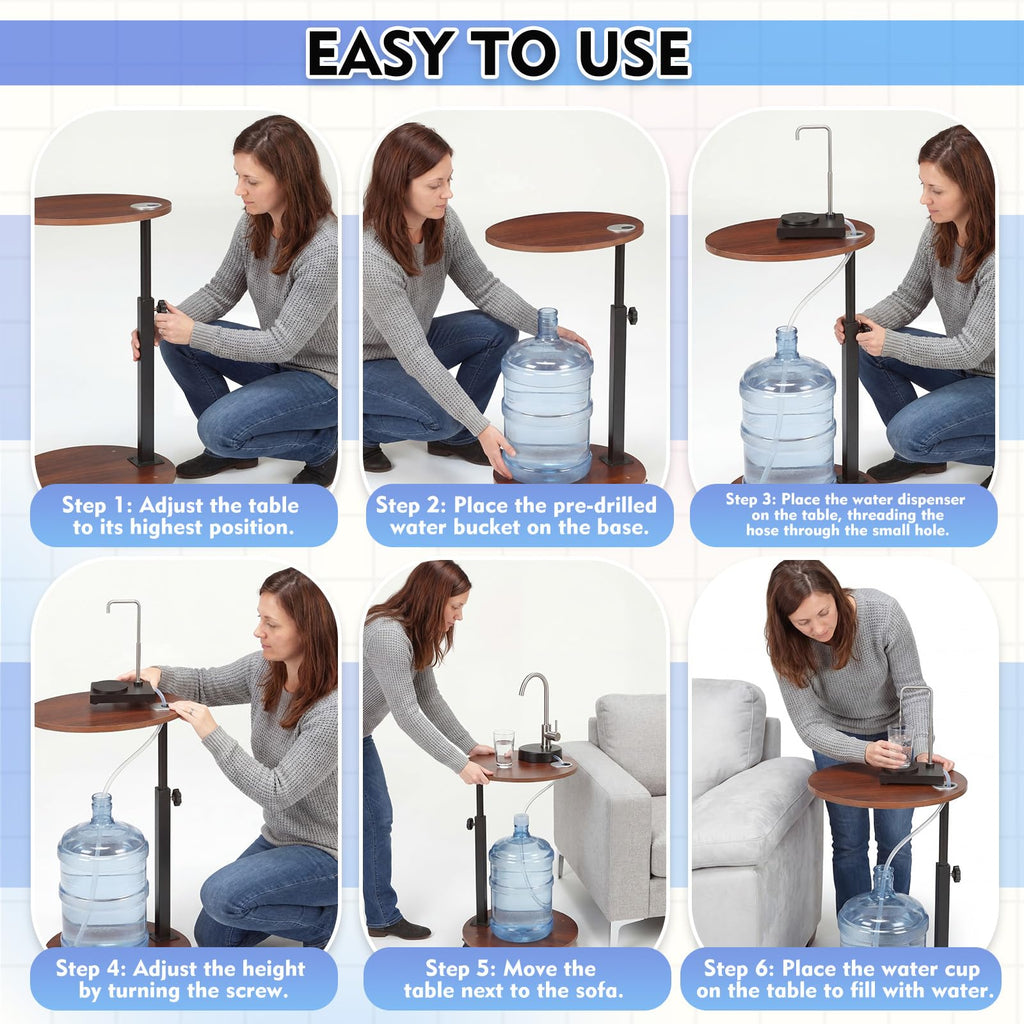 5 Gallon Water Dispenser Pump Caddy Holder with Wheels C1026