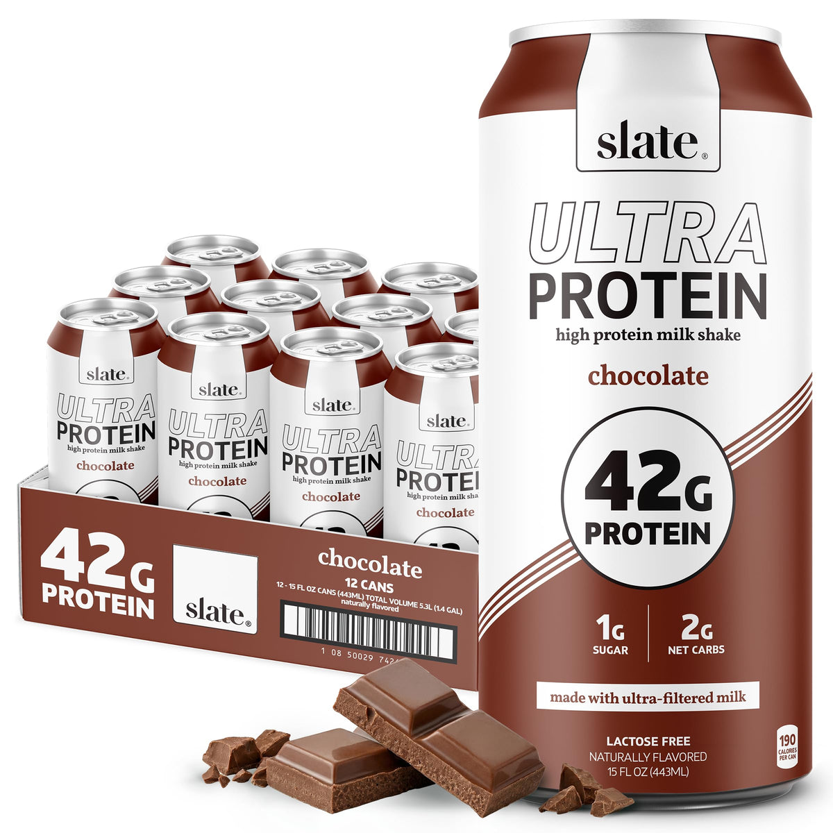 Chocolate Ultra Protein Shake 15 fl oz 12 Cans Y18143
