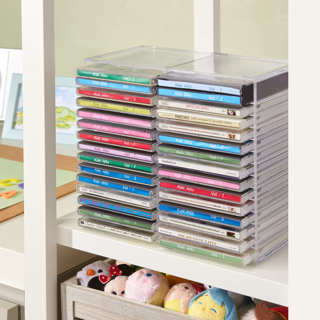 Clear Plastic CD Organizer with Rubber Feet J313580