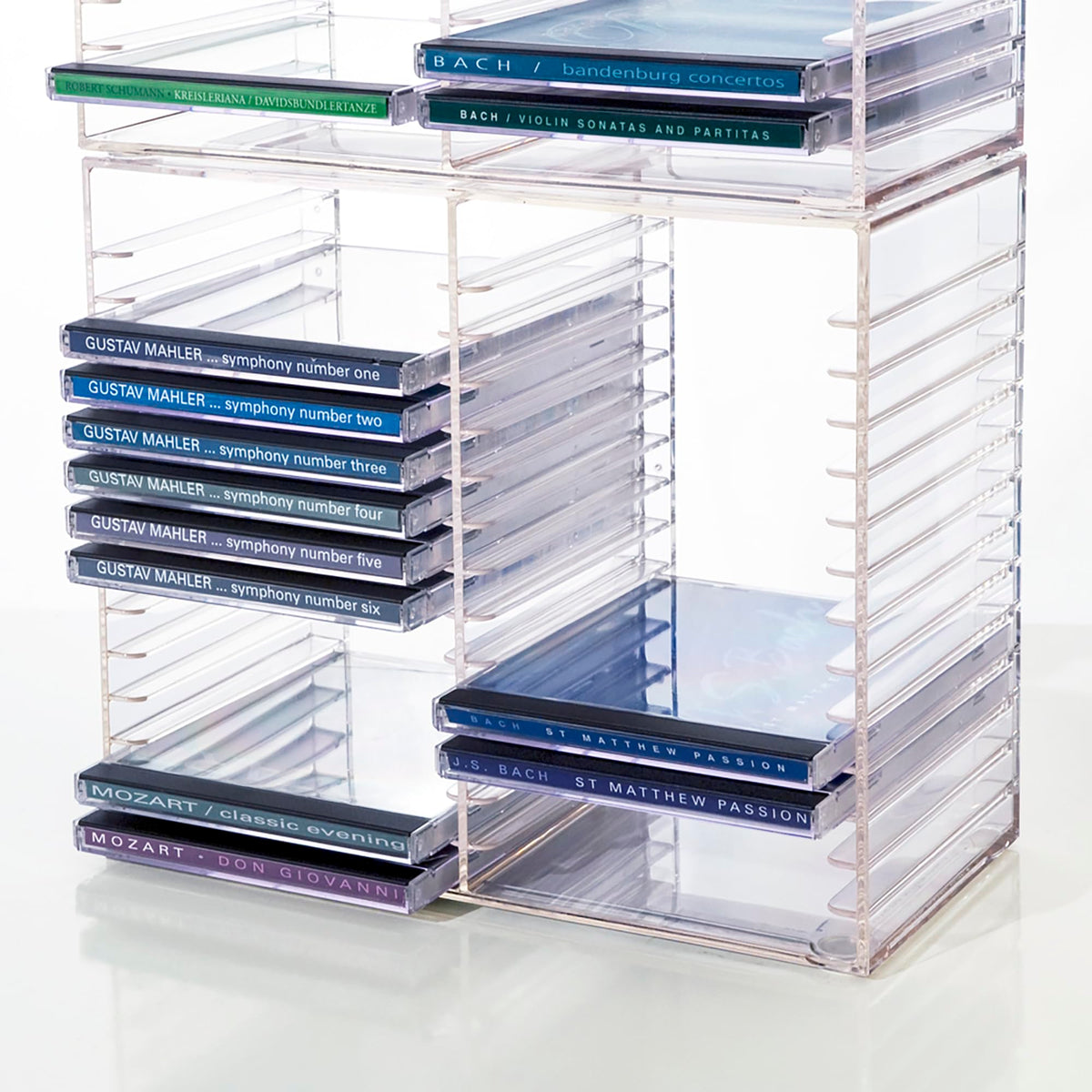 Clear Plastic CD Organizer with Rubber Feet J313580