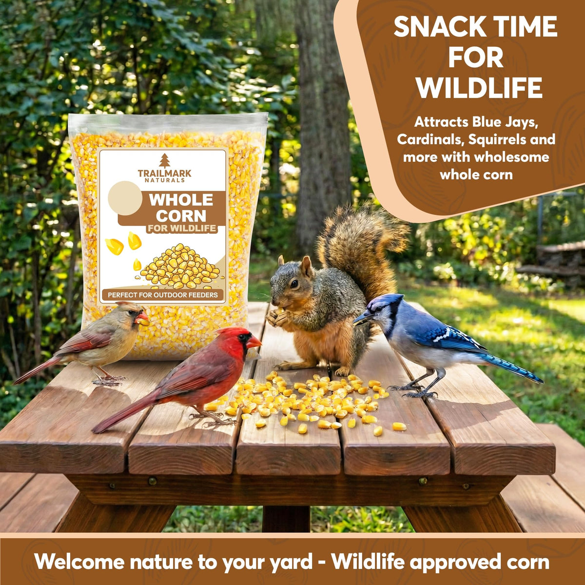 Whole Corn 20 LB Bird Seed & Wildlife Feed V841
