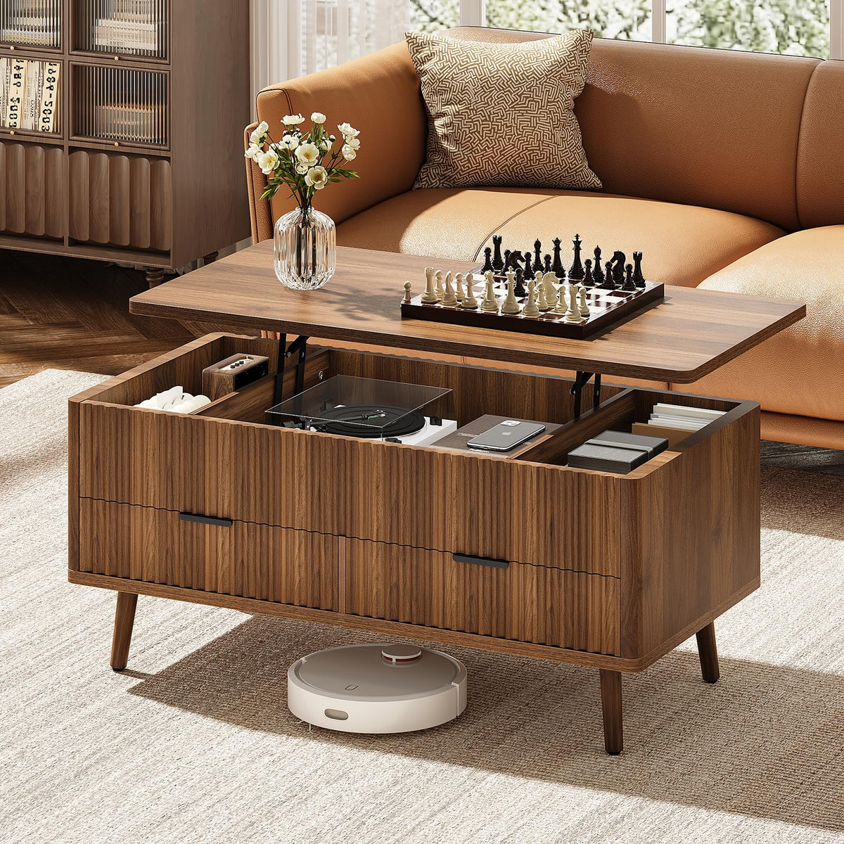 Lift Top Coffee Table with Storage N659
