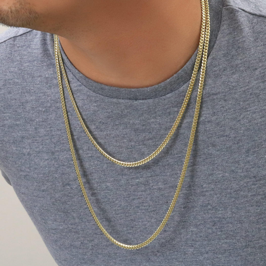 14k Yellow Gold Cuban Link Chain Necklace M5727